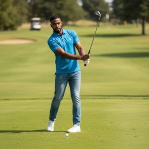 RSVLTS Golf Caddyshack Polo Shirt Mens Large Blue NWT